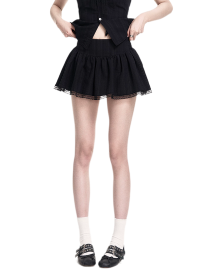 Lace Puff Sleeve Set