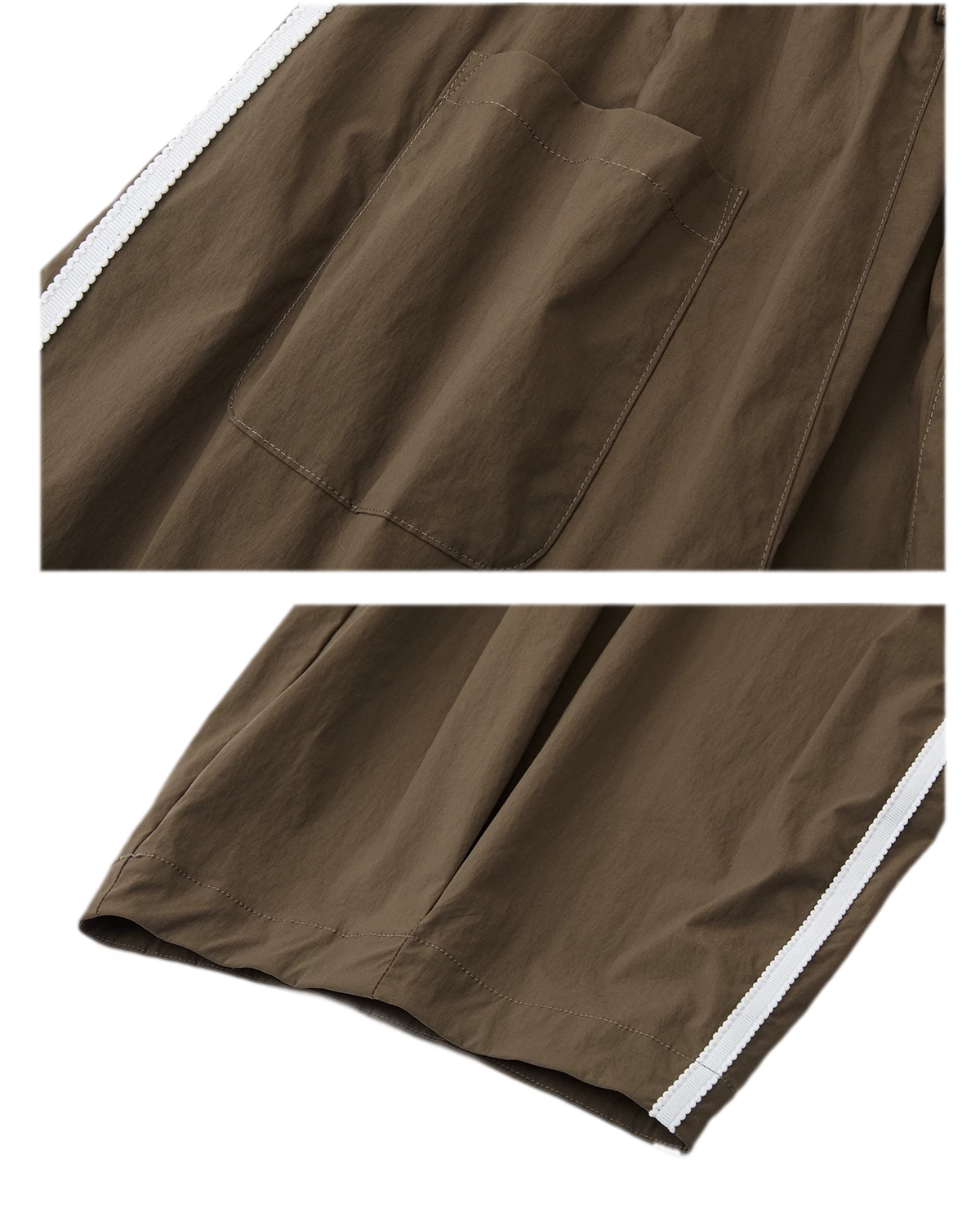 Stripe Tape Wide-Leg Pants