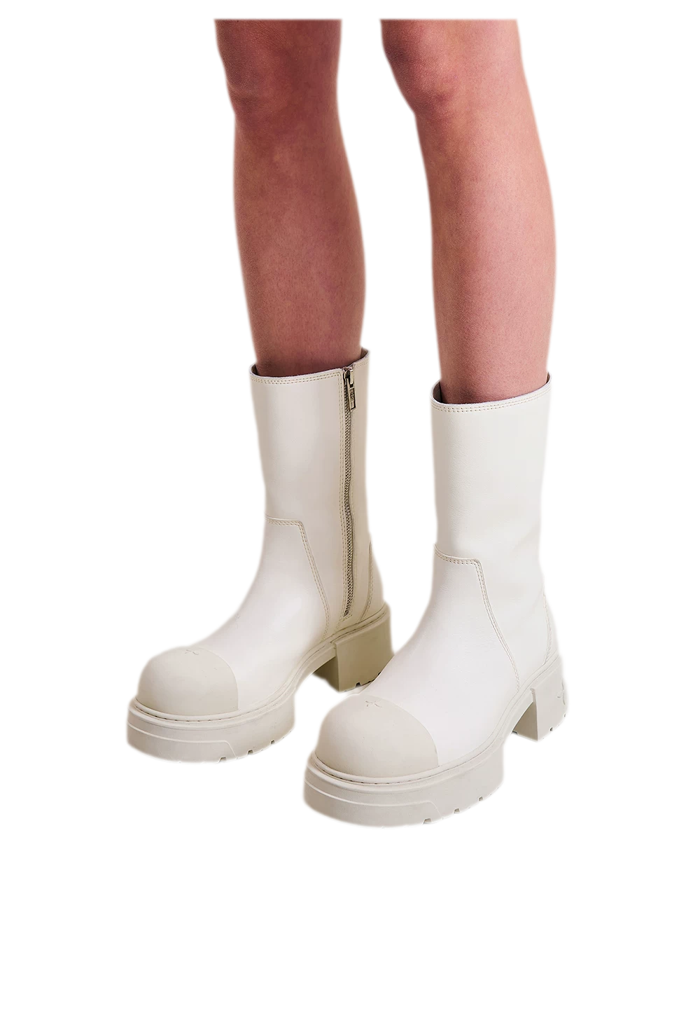 Mid-Calf Leather Boots