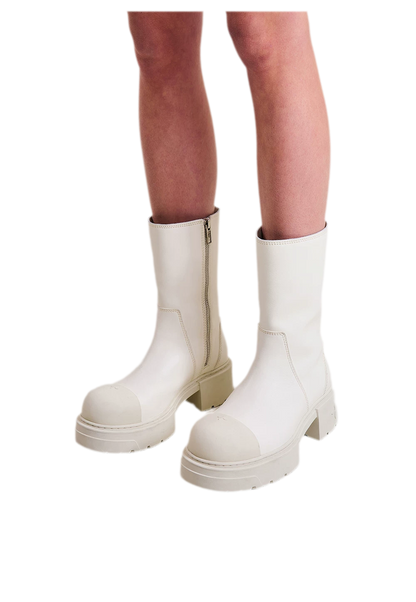 Mid-Calf Leather Boots