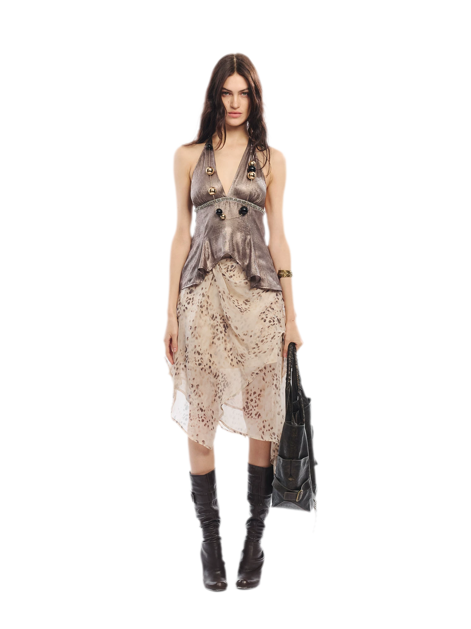Leopard Mesh Skirt