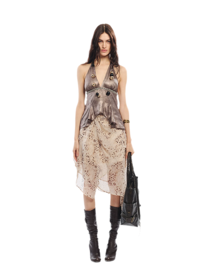 Leopard Mesh Skirt
