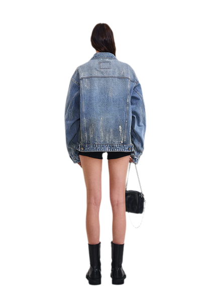 Cross Statue Denim Jacket