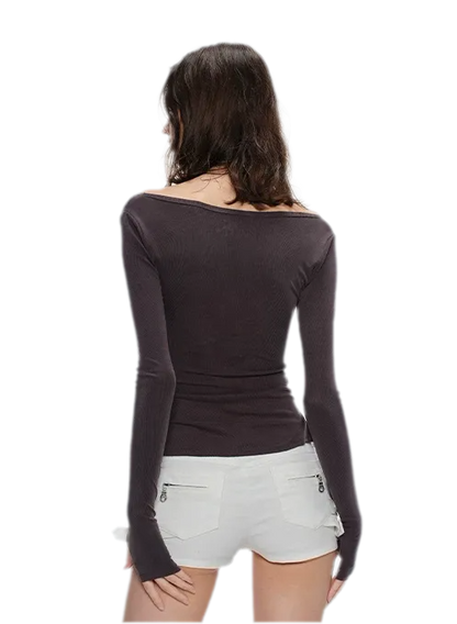 Modal Slim-Fit V-Neck Top