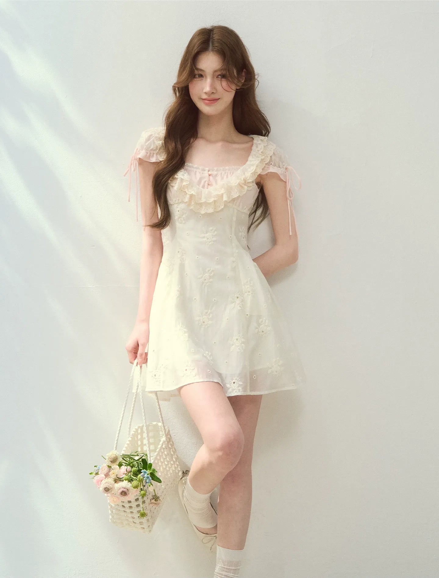 Shell Diary Embroidered Dress