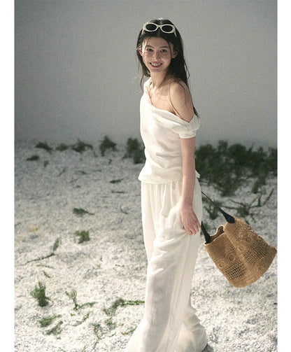 Textured Slouchy Wide-Leg Set