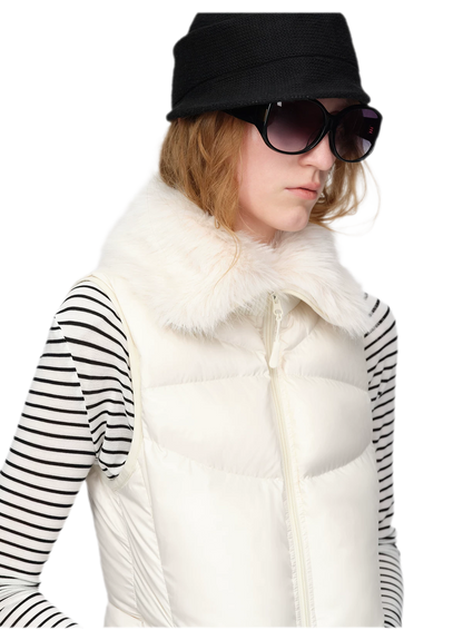 Gilet matelassé en duvet brillant