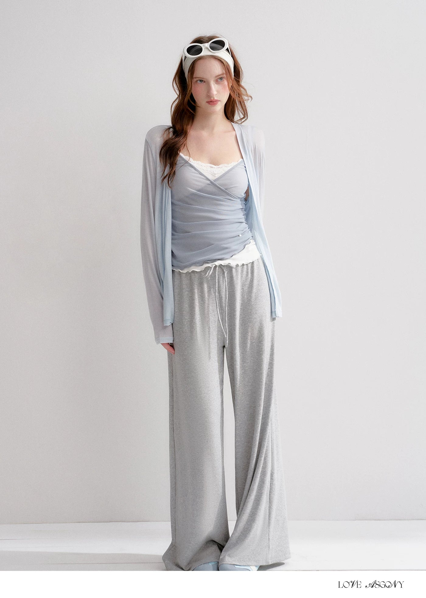 Lyocell Elastic Waist Straight Pants