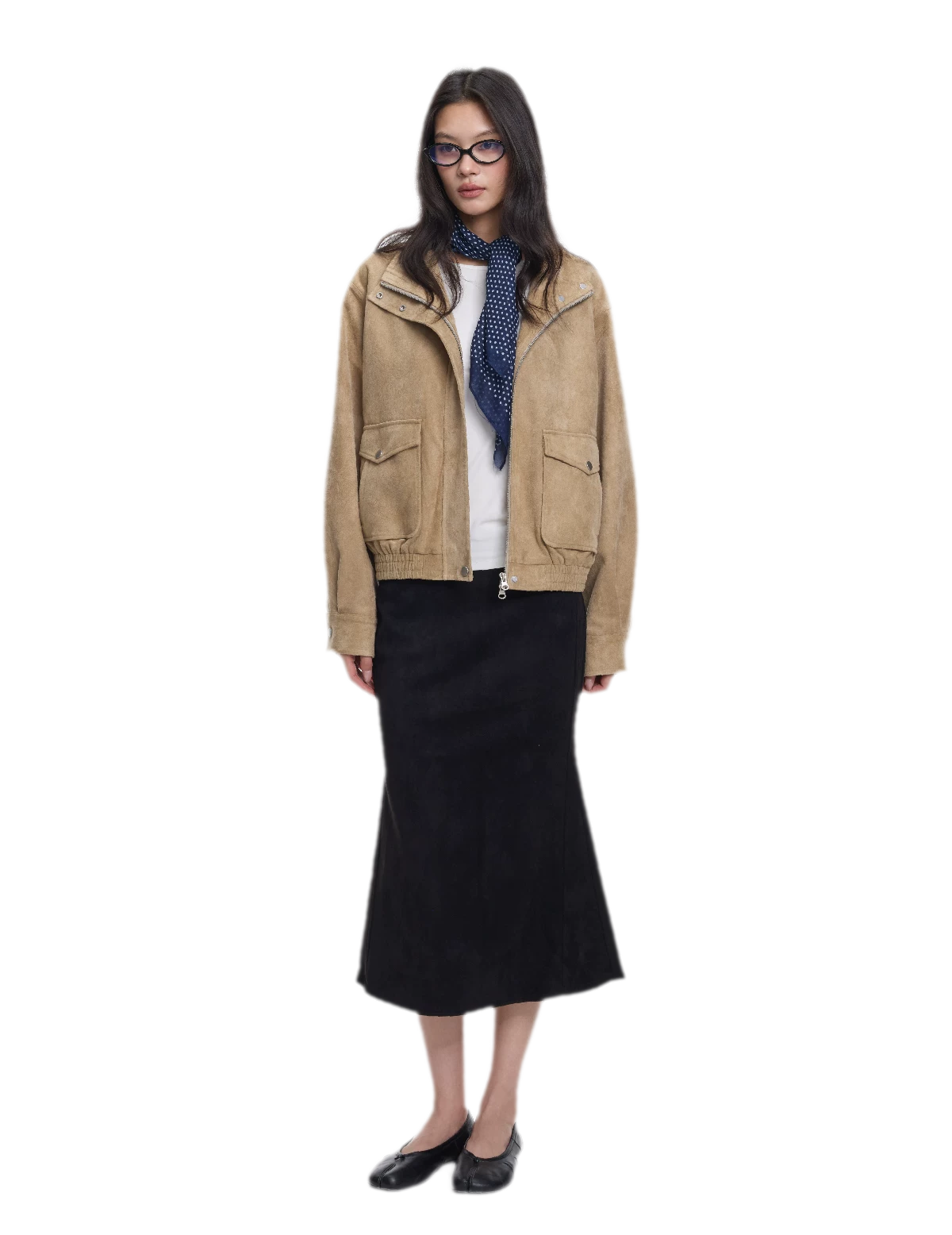 Faux Suede Structured Jacket