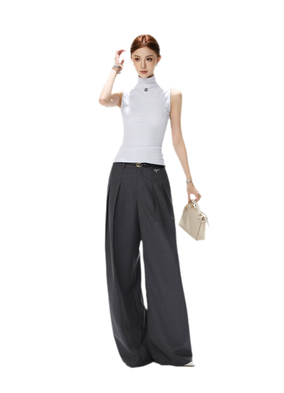 Tailored Wide-Leg Pants