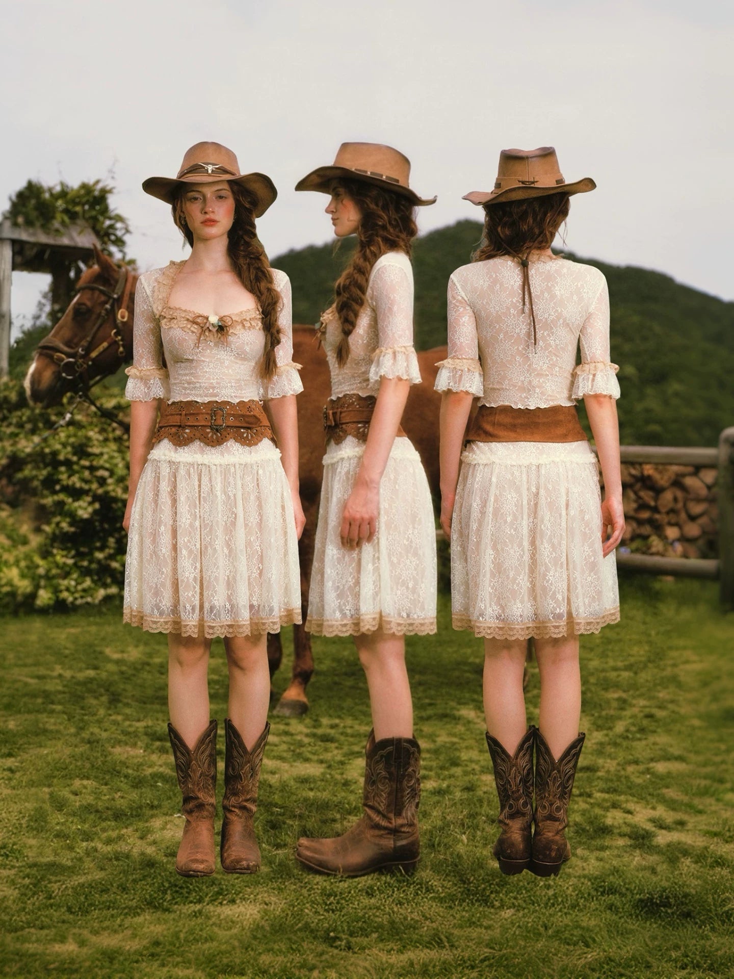 Floral Lace Equestrian Set