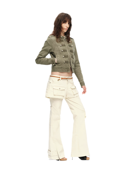 Washed Cotton Napoleon Jacket