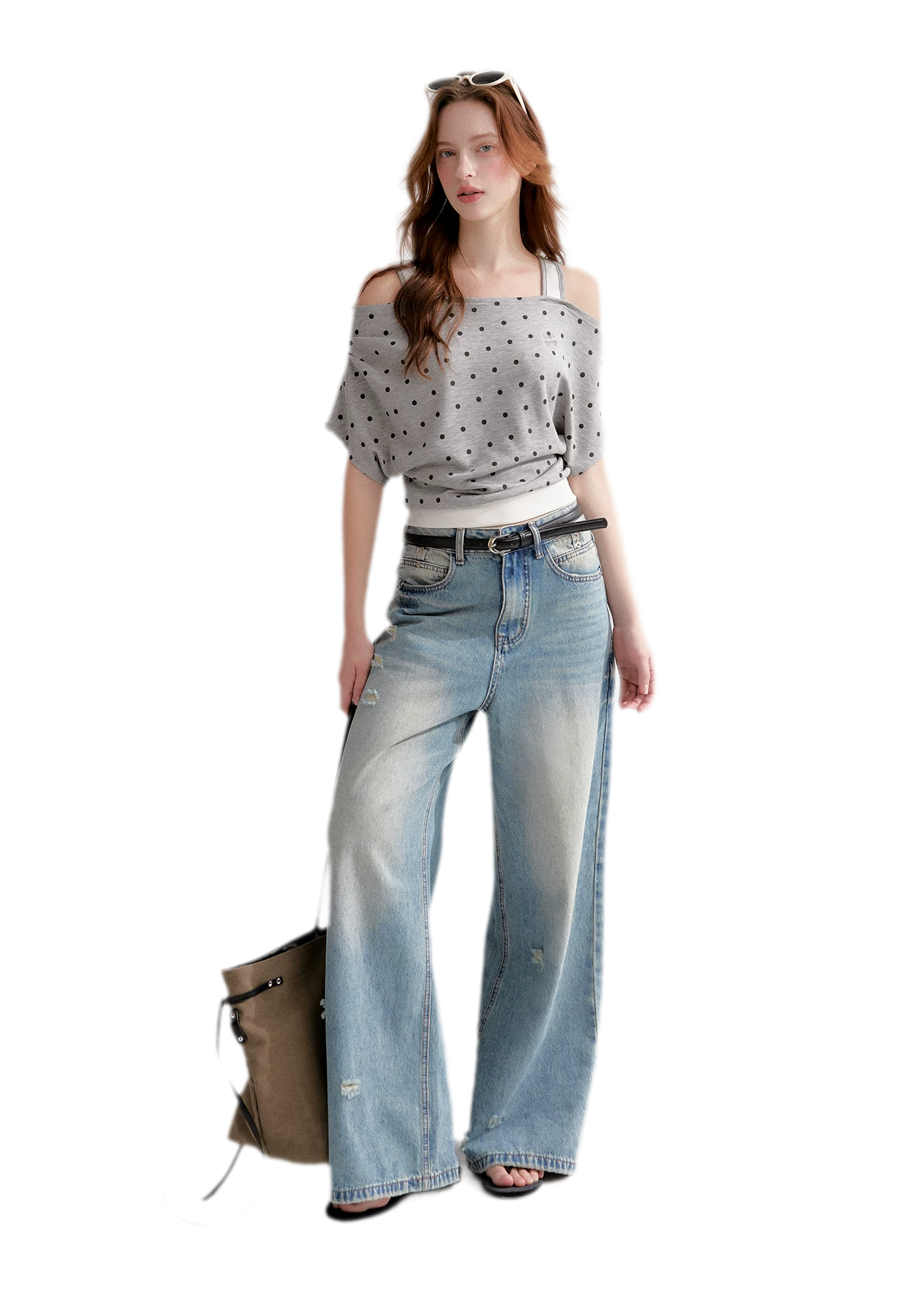 Polka Dot Layered T-Shirt