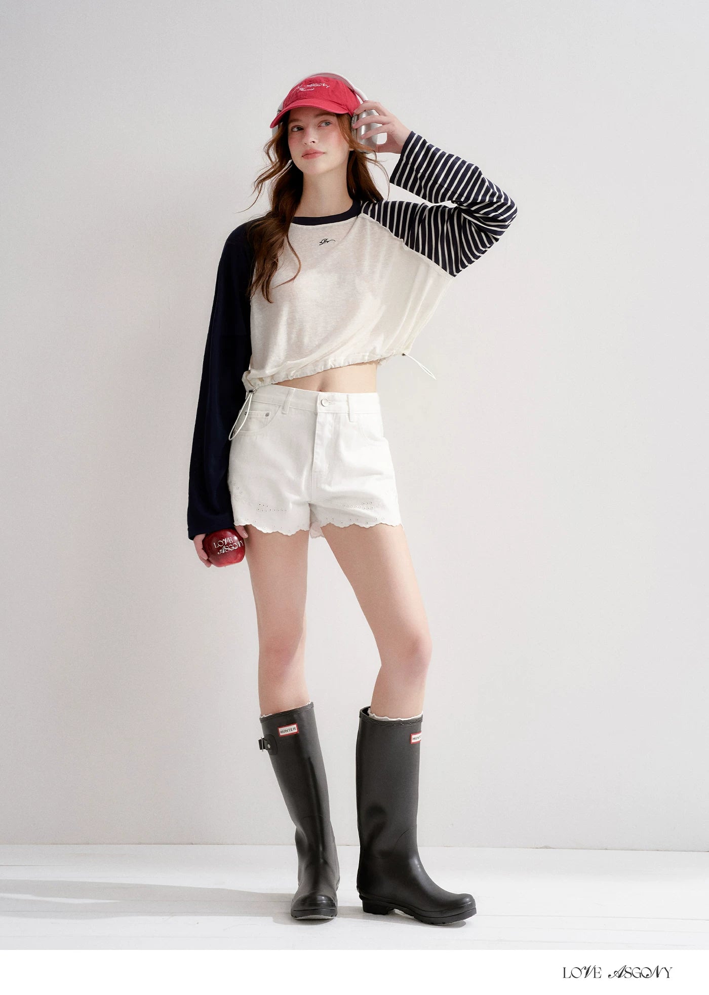 Lyocell Drawstring Raglan Sleeve Sun Protection Tee