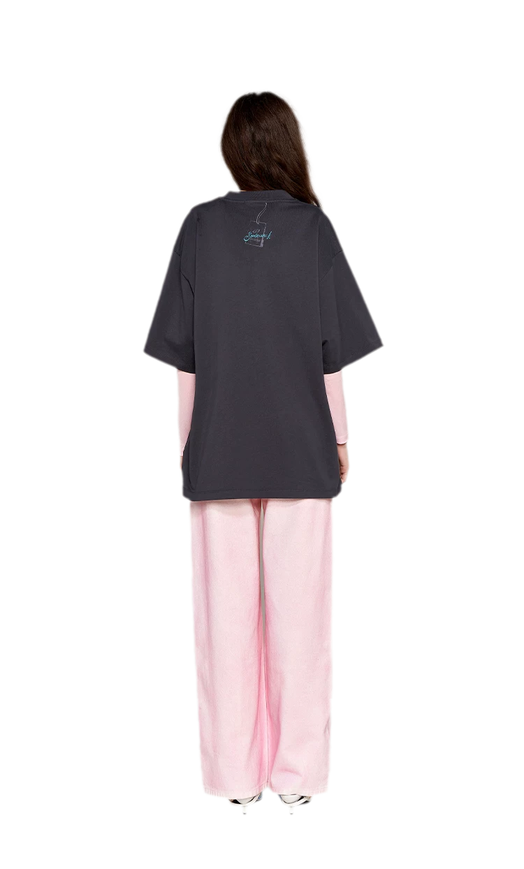 Cotton Rhinestone Graphic T-Shirt