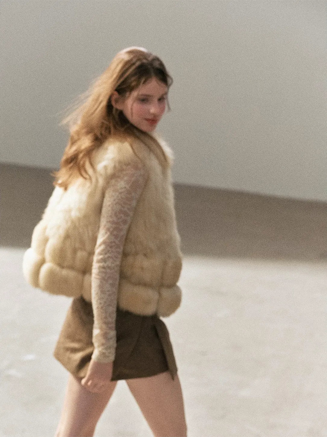 Fox Fur Stand-Collar Vest