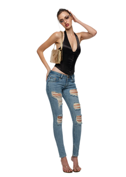 Low Rise Skinny Jeans