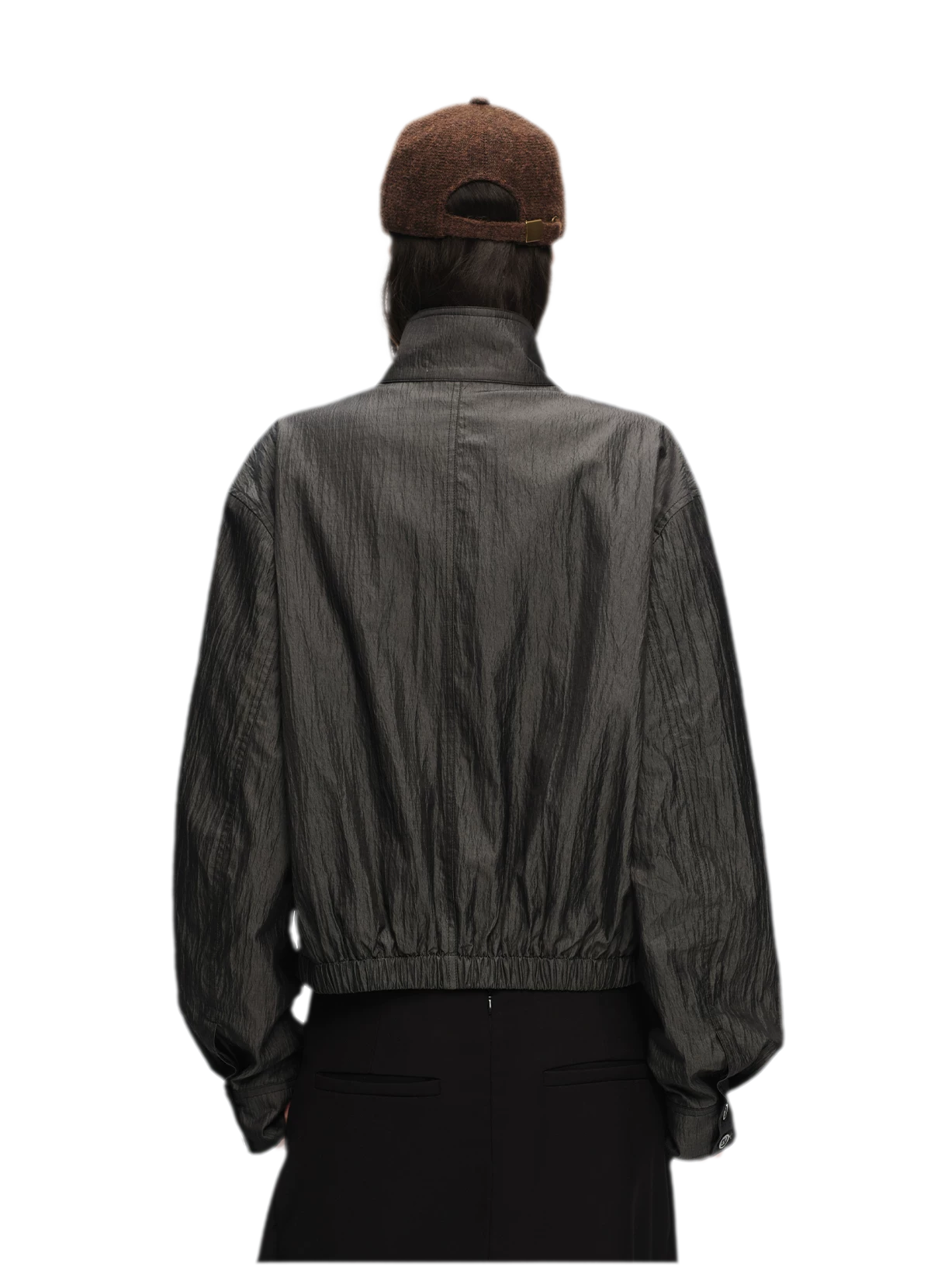 Lightweight High-Collar Cropped Jacket
