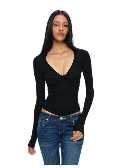 Twisted Knot Slim-Fit Top