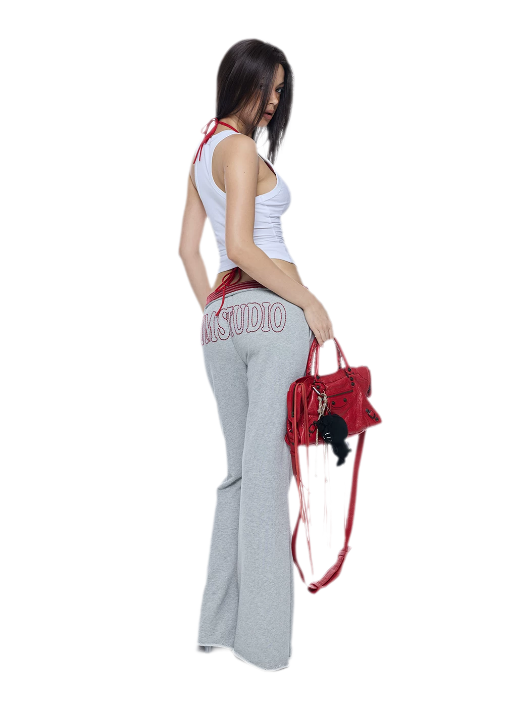 Distressed Flared Sweatpants