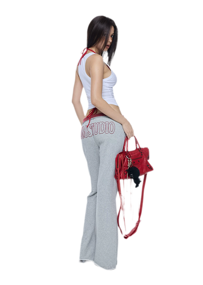 Distressed Flared Sweatpants