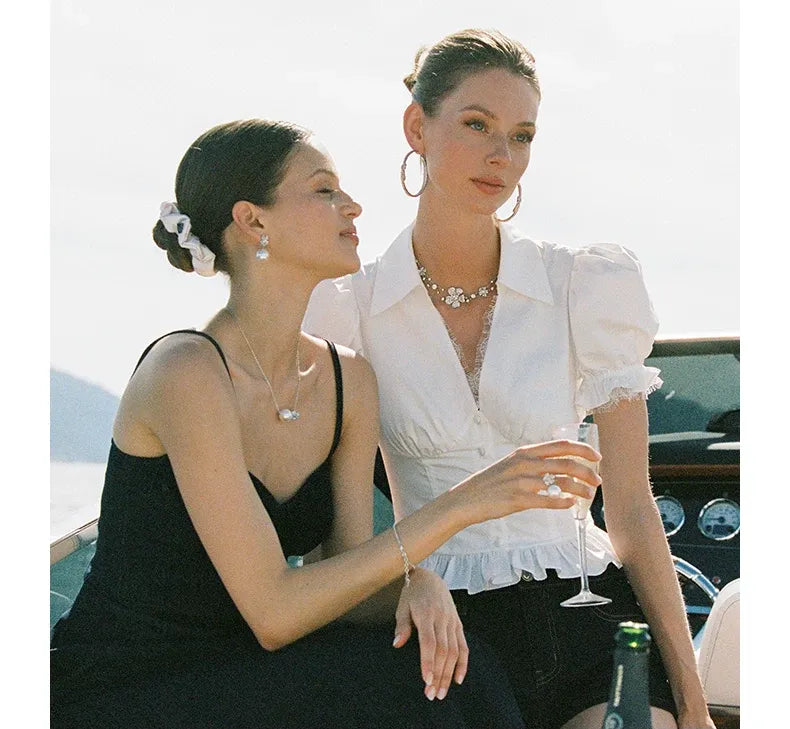 Back-Tie Puff Shirt