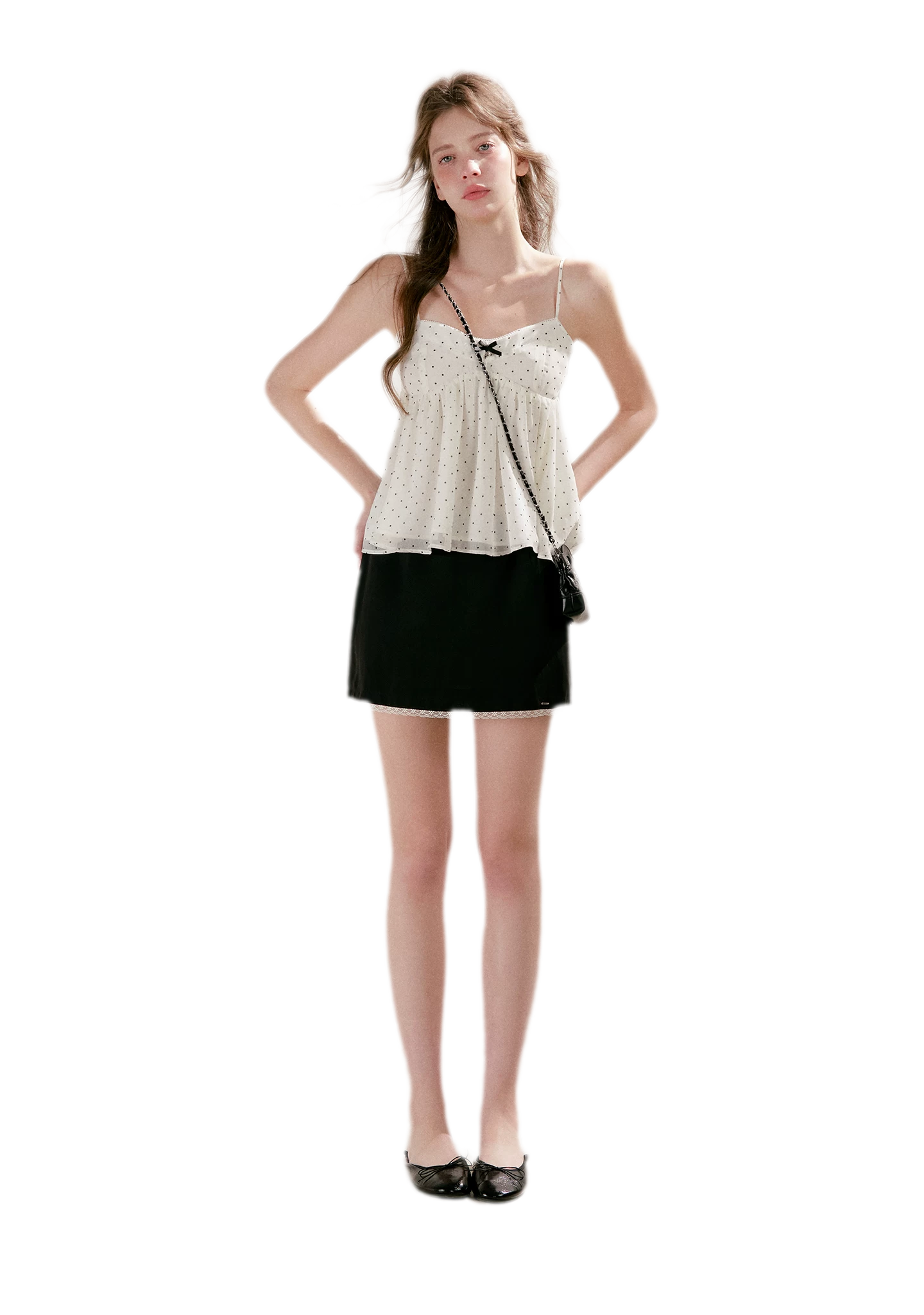 Polka Dot Ruffle Cami
