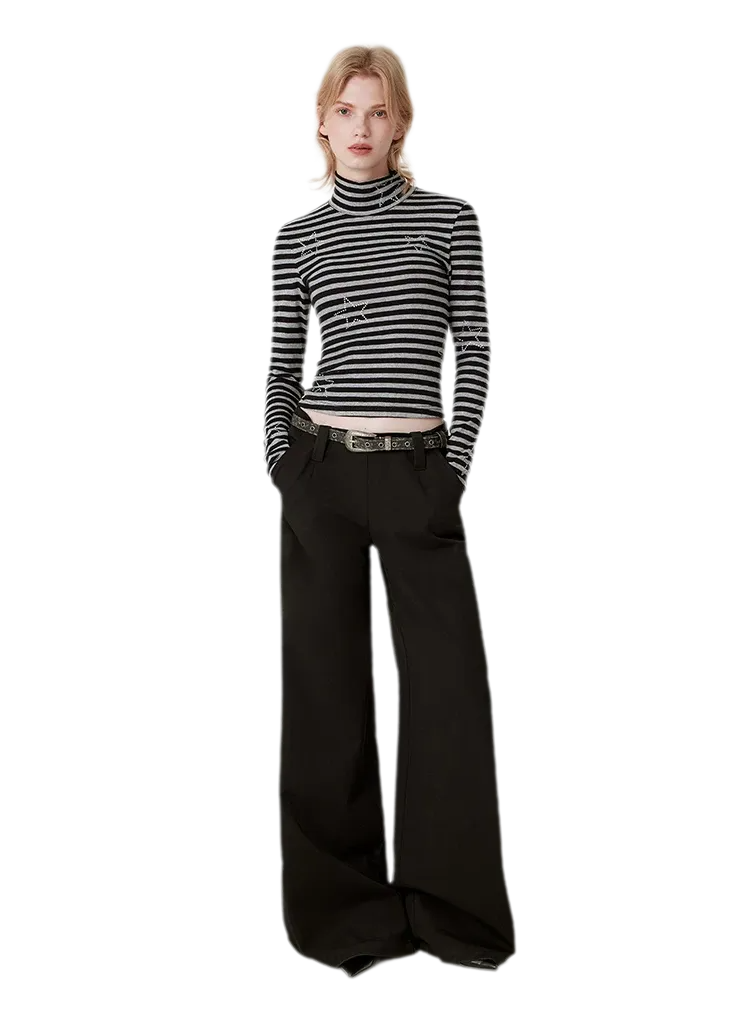 Soft Structured Wide-Leg Trousers