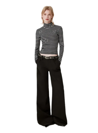 Soft Structured Wide-Leg Trousers