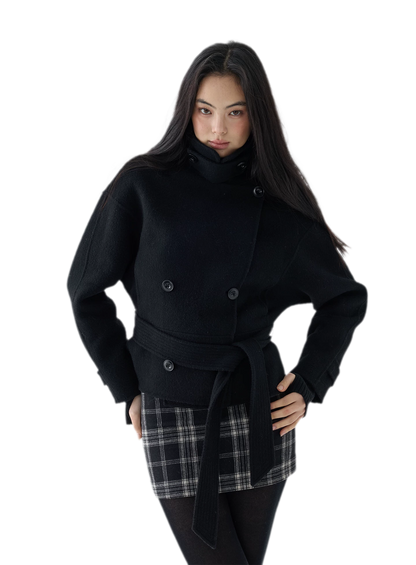 Double-Faced Wool Short Coat