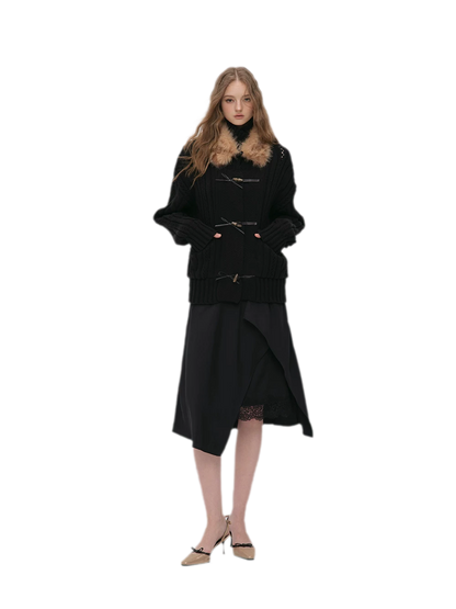 Cable Knit Cropped Cardigan