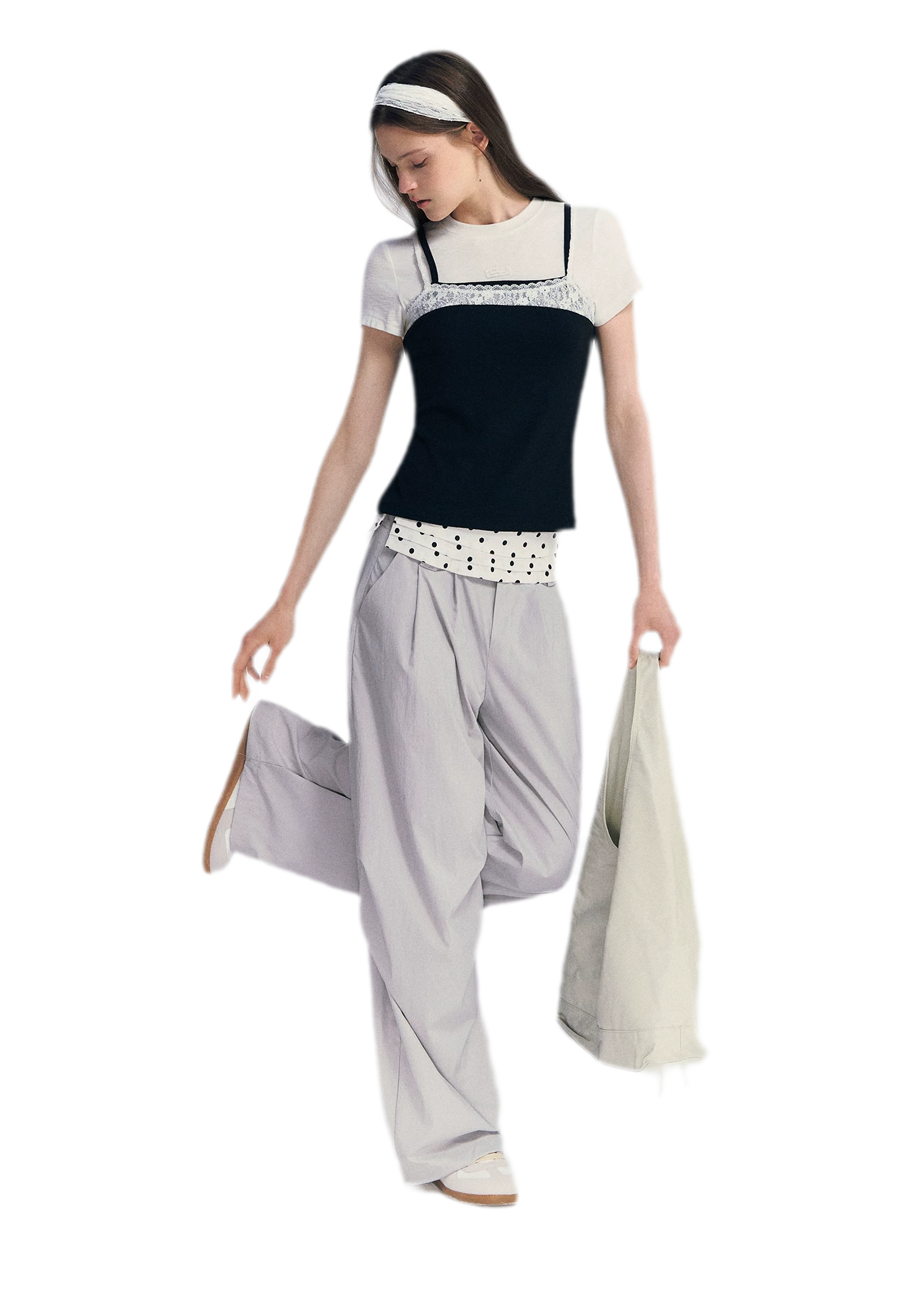 Lace Trim Layered Tee