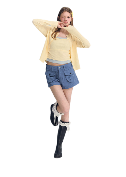 Low-Waist Cargo Shorts