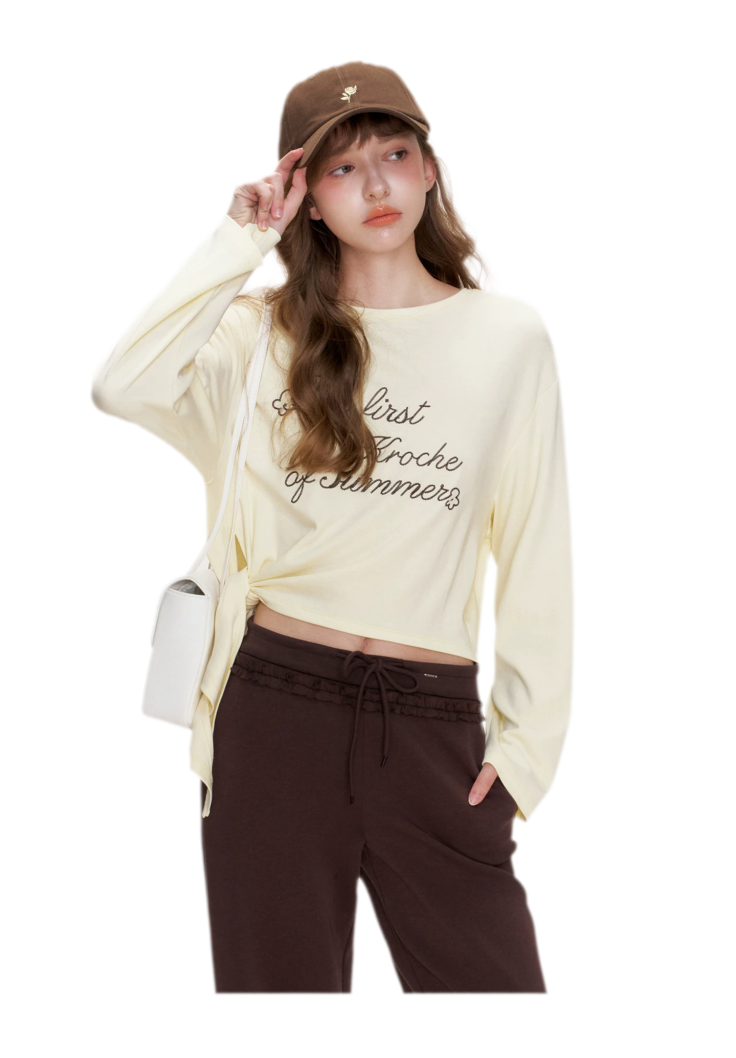 Contrast Logo Cropped T-Shirt
