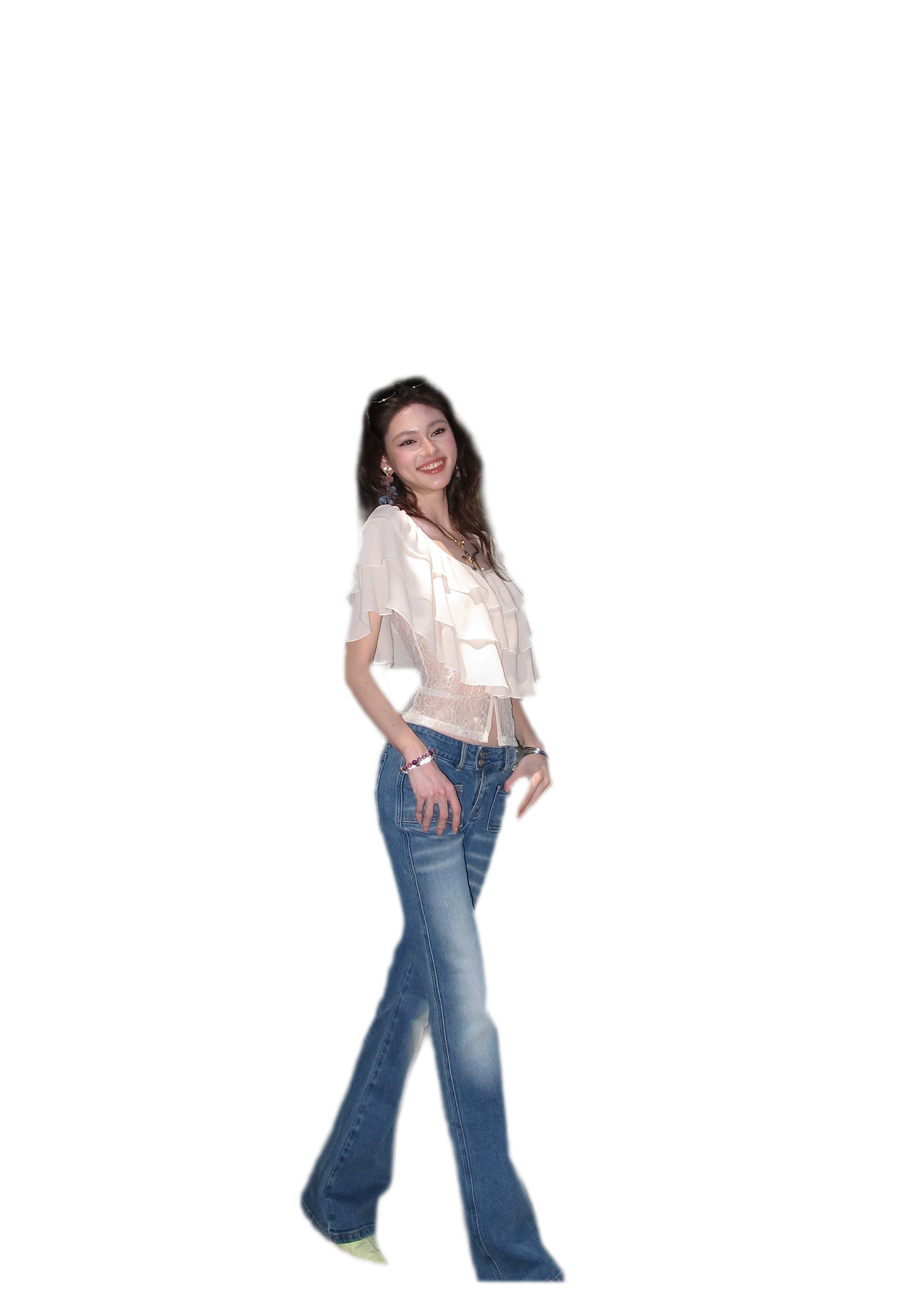 Low Rise Flare Jeans