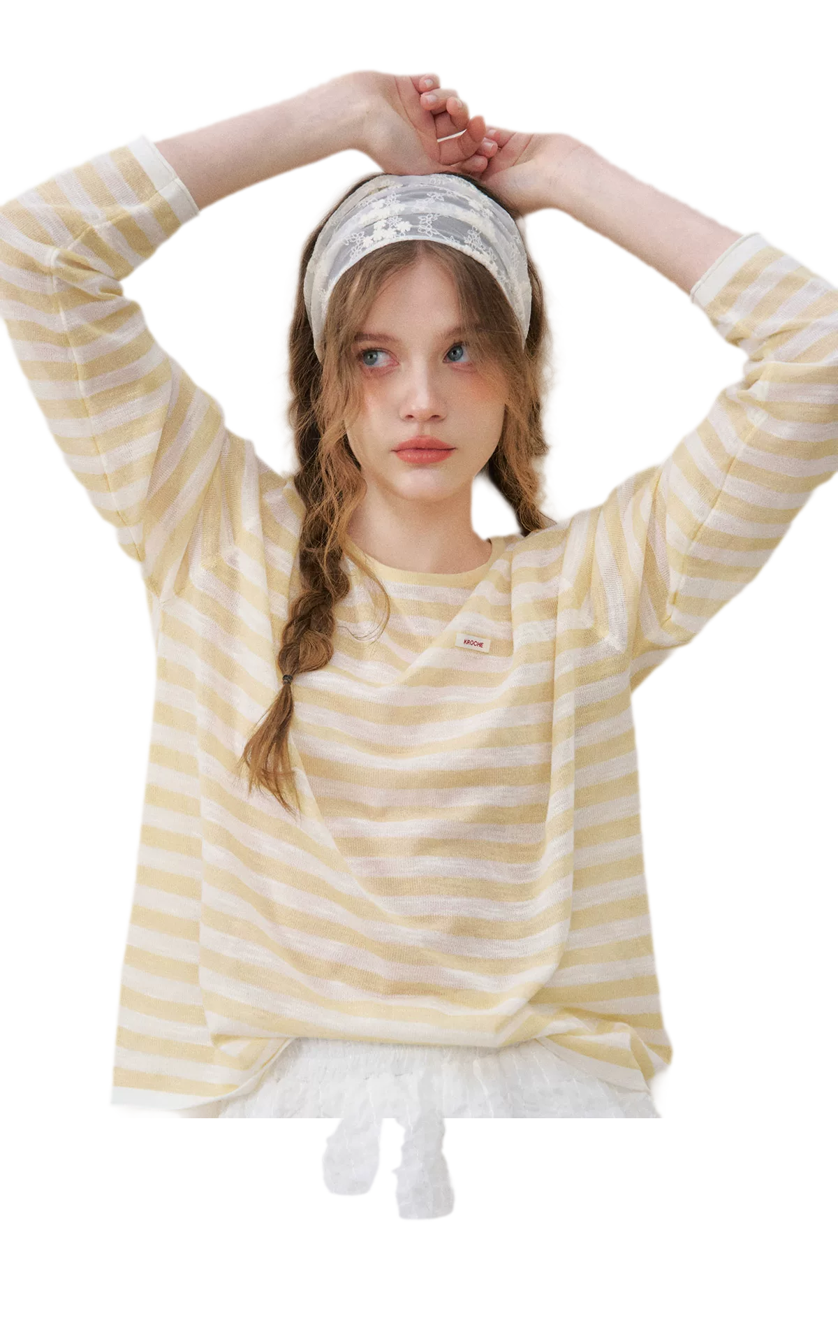 Striped Open-Back Cardigan