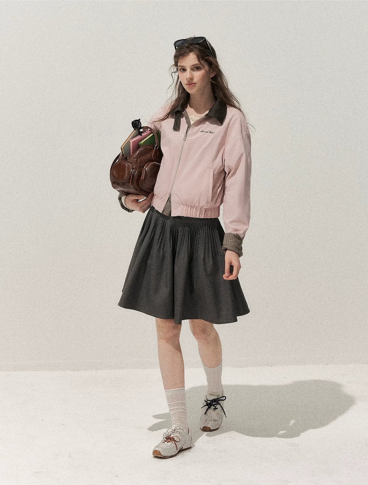 Reversible Houndstooth Cropped Jacket