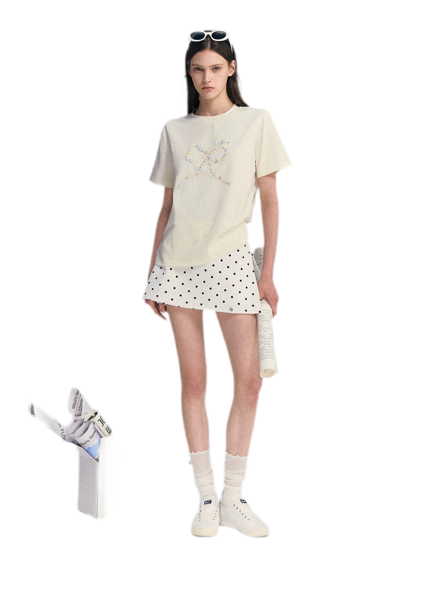 Polka Dot A-line Skort