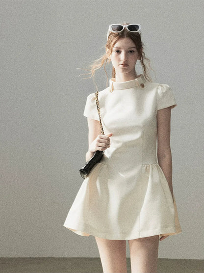 Satin A-Line Mini Dress
