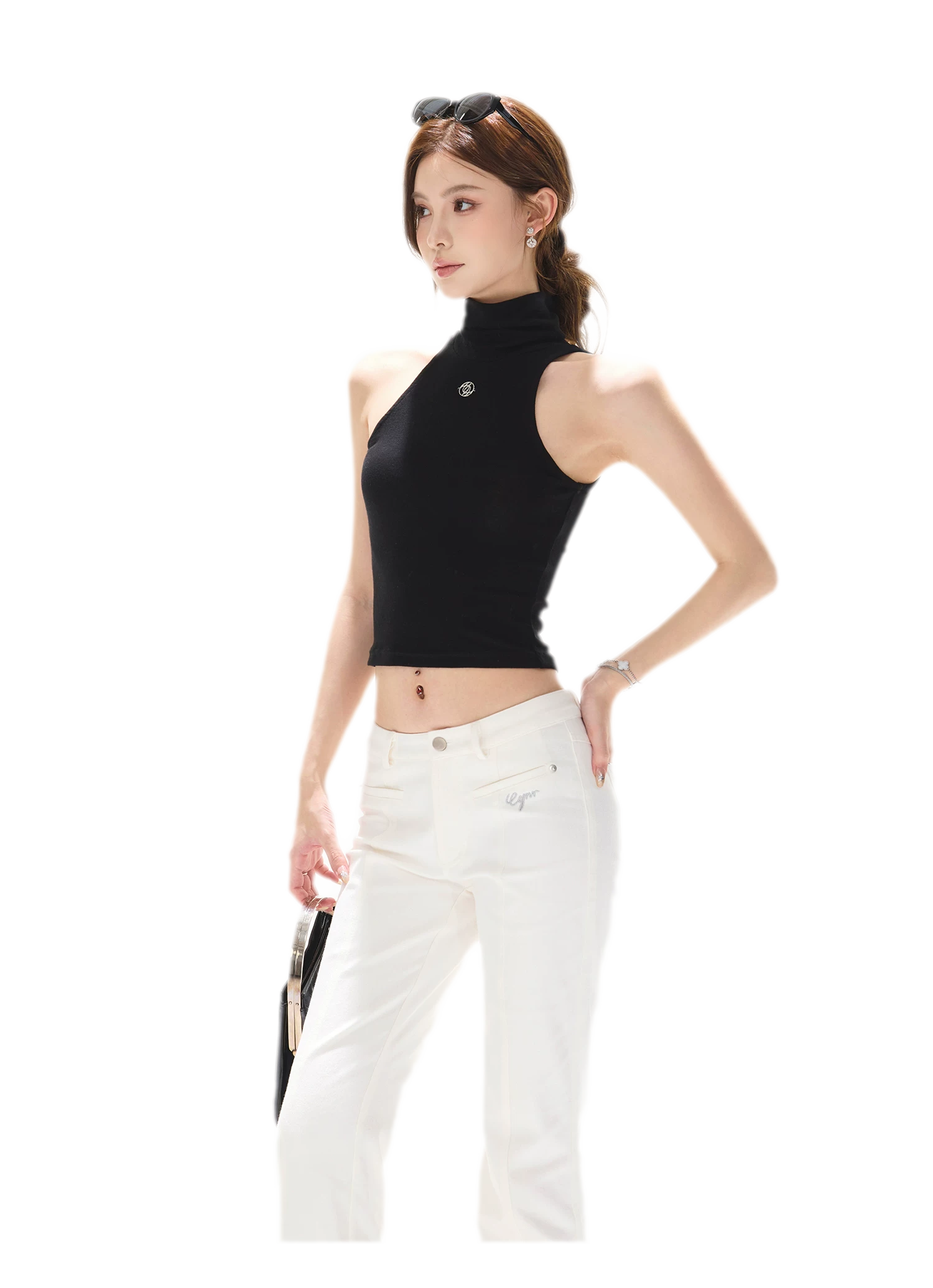 Cutout High Neck Tank