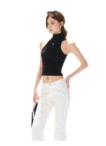 Cutout High Neck Tank