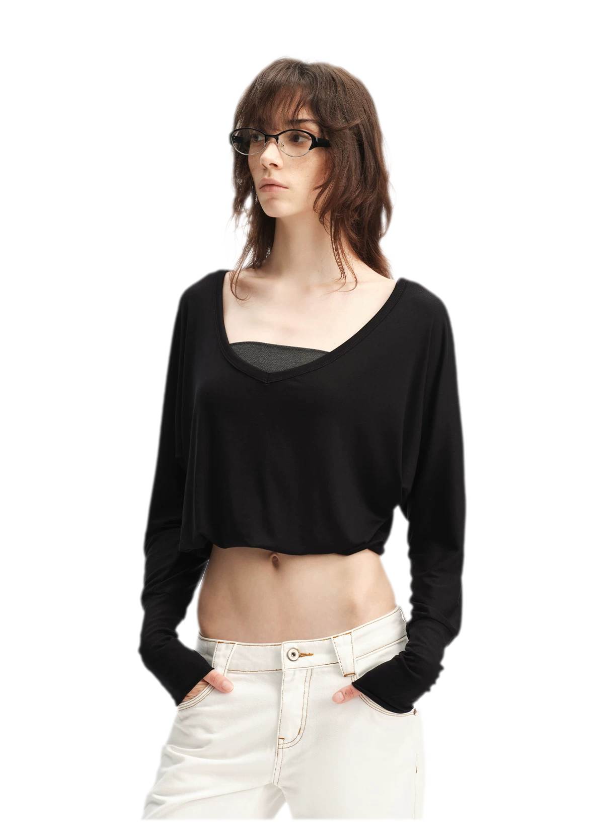 Lyocell Asymmetric Off-Shoulder Top
