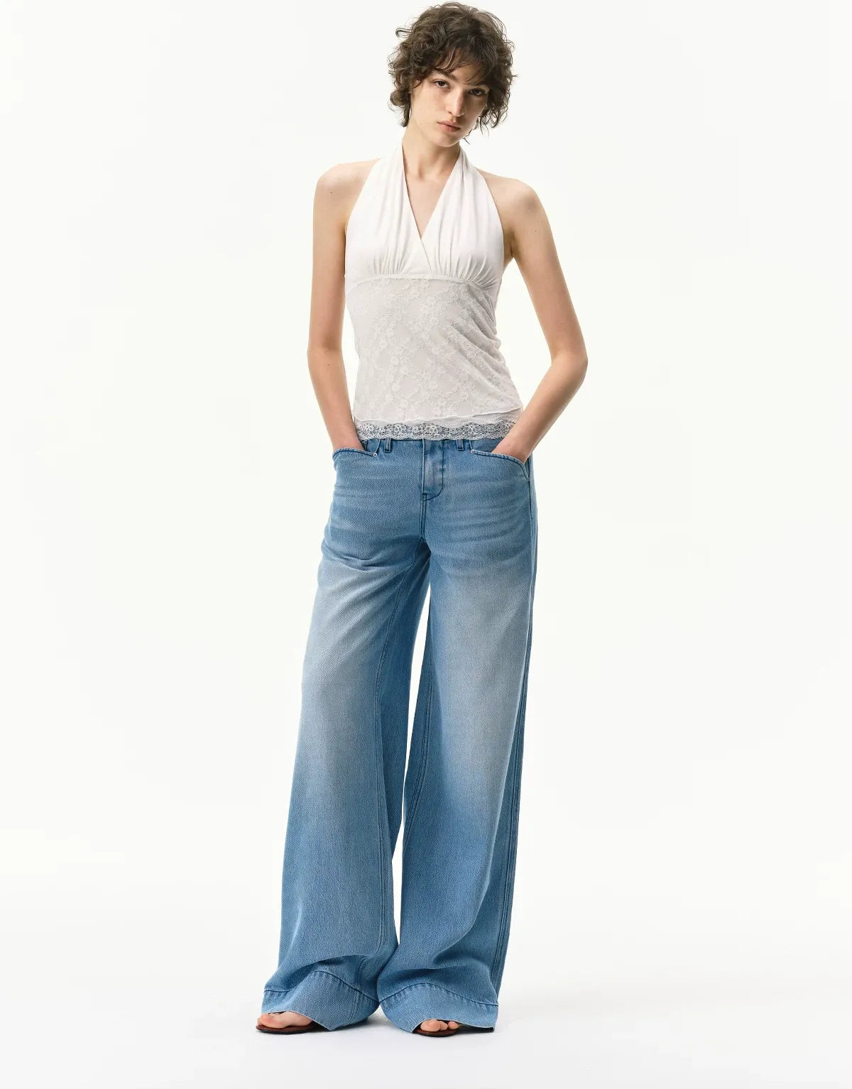 Lyocell Wide-Leg Jeans