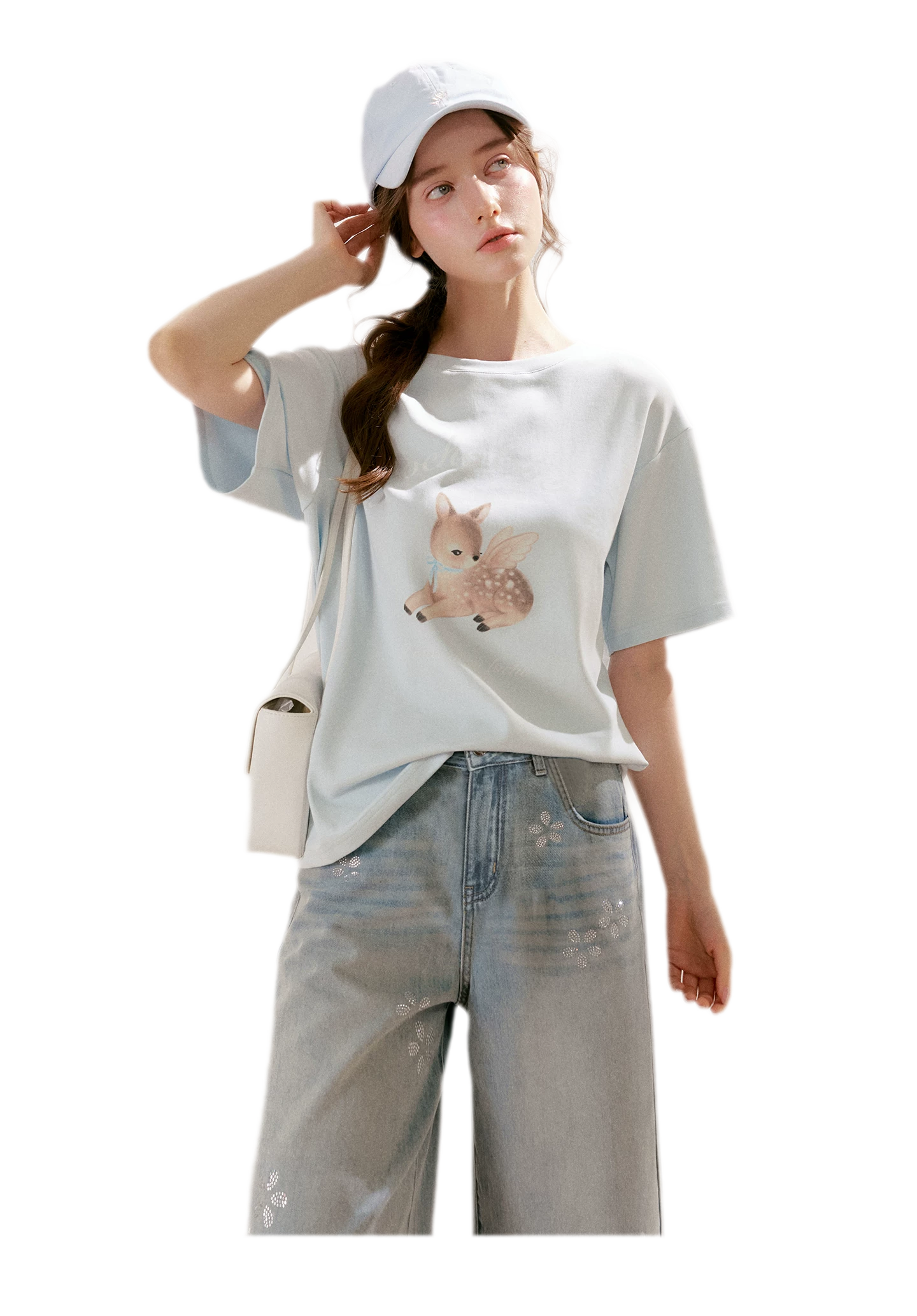 Hand-Painted Deer Tee