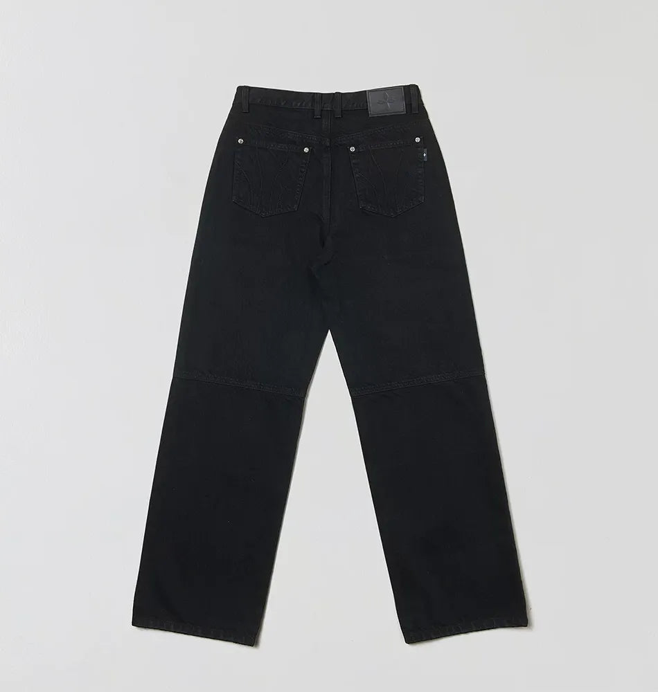 Cross Statue Wide Straight Jeans