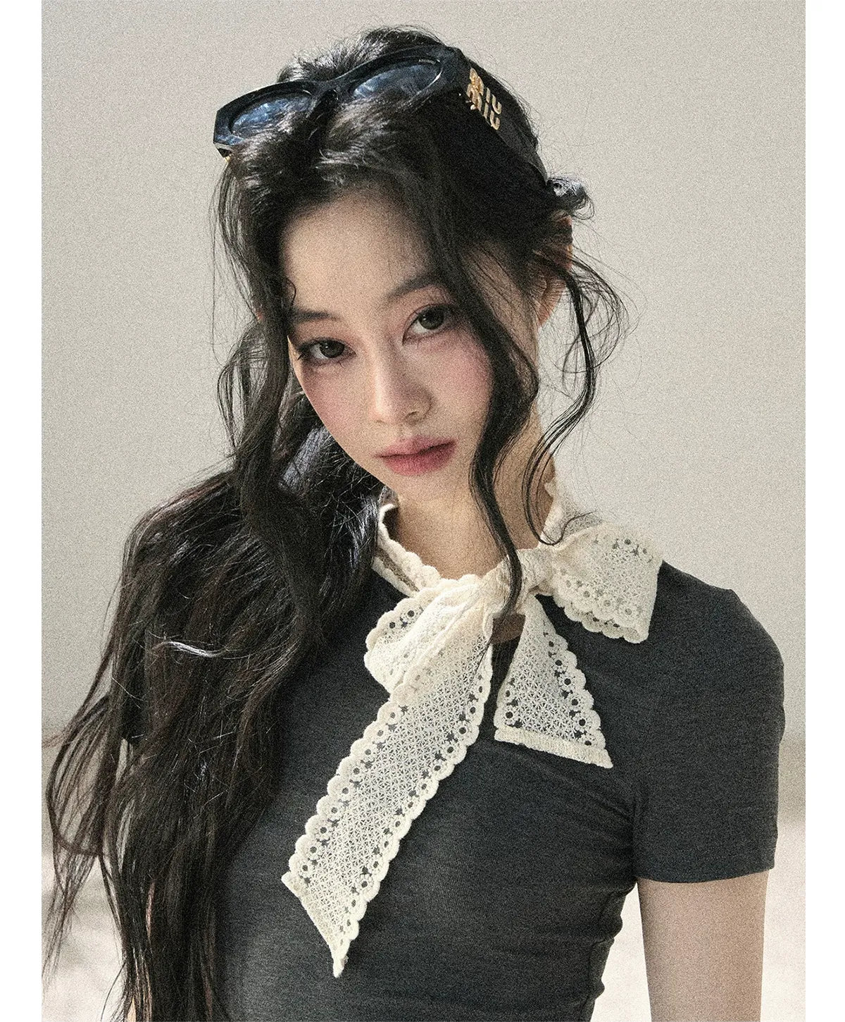 Grey Bow Short T-Shirt
