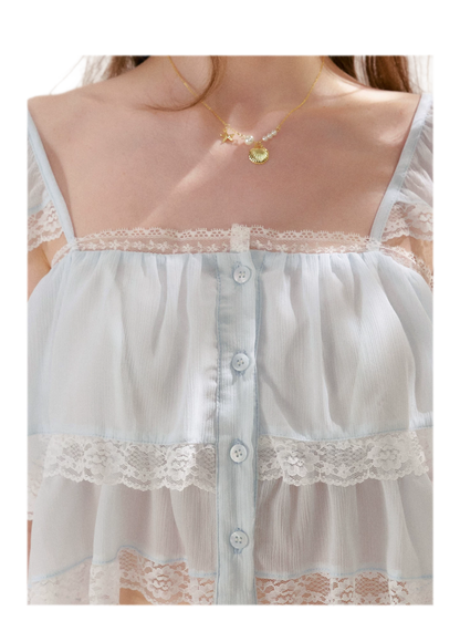 Romantic French Lace Two-Piece Set
