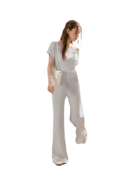 Airy Layered Lace Drawstring Pants