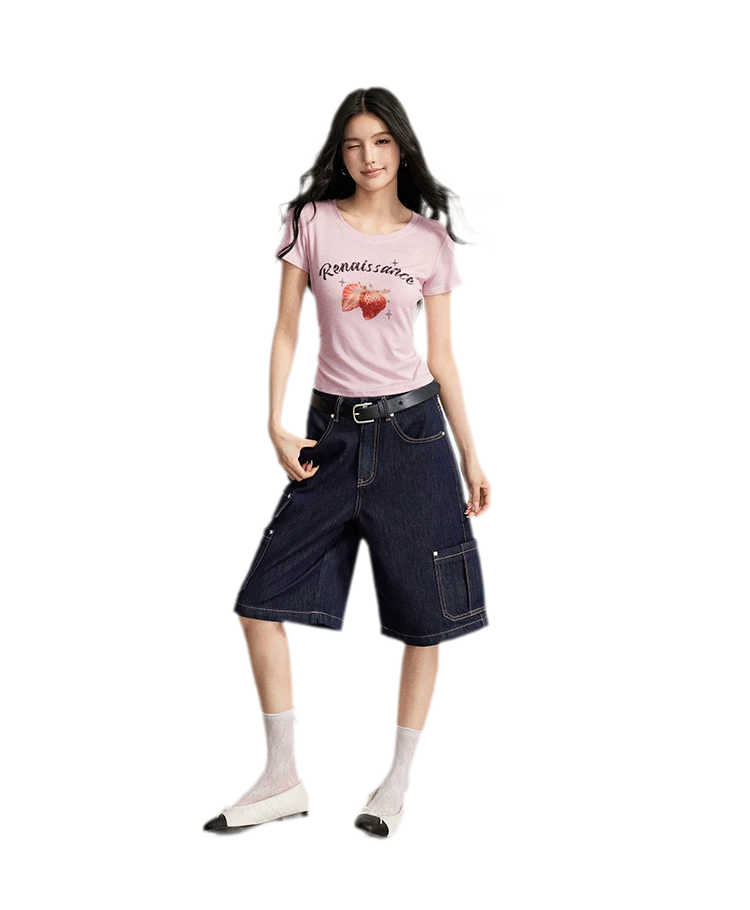 Wide-Leg Cargo Shorts