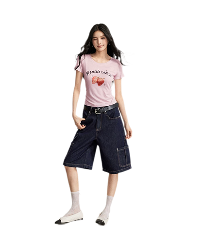 Wide-Leg Cargo Shorts